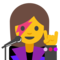 Woman Singer emoji on Google